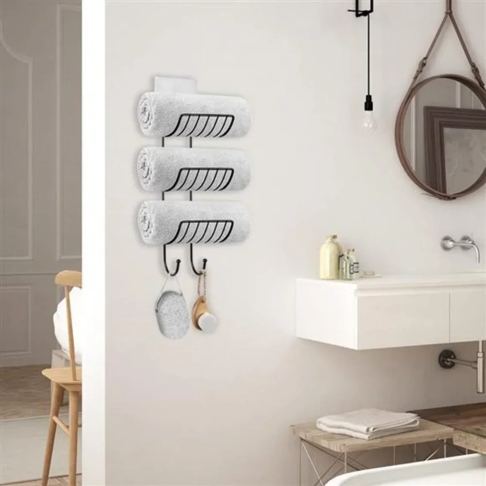 2 Pack Towel Racks for Bathroom Wall Mounted, Bath Wall Towel Rack
